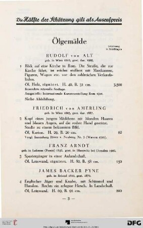 Ölgemälde (Nr. 1-66)