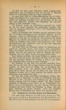 XIII. Erlöschung der väterlichen Gewalt durch Emancipation