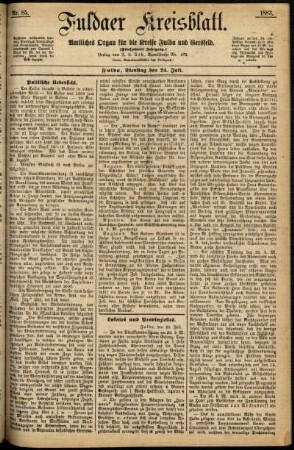 Ausgabe vom Dienstag, den 24. Juli 1883.