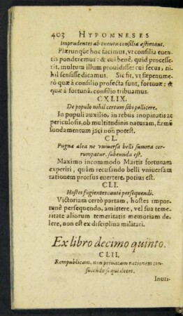Ex libro decimo quinto.