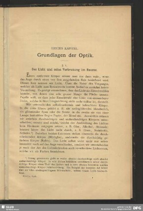 Grundlagen der Optik