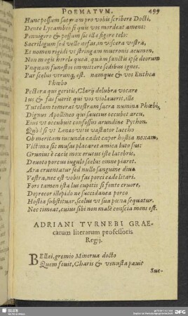 Adriani Turnebi Graecarum literarum professoris Regii