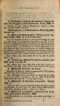 Medicinisches Schriftsteller-Lexicon der jetzt lebenden Aerzte, Wundärzte, Geburtshelfer, Apotheker und Naturforscher aller gebildeten Völker, 24. Zeitschriften, Gesellschaftschriften und gesammelte Schriften mehrerer Verfasser, E - L