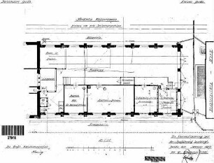 Lauda: Nebengebäude nördliche Wagenremise Entwässerung (Grundriß Erdgeschoß)