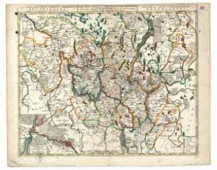 Neue Karte des Kurfürstentums und der Markgrafschaft Brandenburg. "Nova Electoratus et Marchionatus Brandenburgici tabula"
