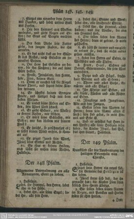 Der 148 Psalm