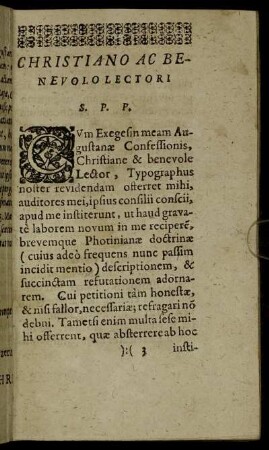 Christiano Ac Benevolo Lectori