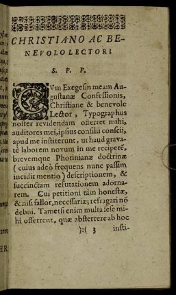 Christiano Ac Benevolo Lectori