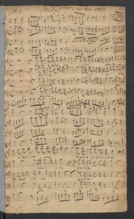 Messen; Coro, orch, bc; Es-Dur