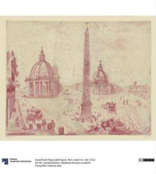 Ansicht der Piazza del Popolo, Rom