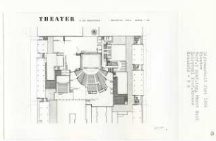 Theater in der Rankestraße, Berlin-Charlottenburg (Diplomarbeit bei Willy Kreuer): Grundriss Werkstätten + 9.00, 1:200