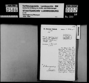 Besetzung der 2. Amtmannstelle zu Gmünd