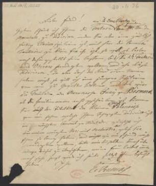 Brief an B. Schott's Söhne : 30.11.1826