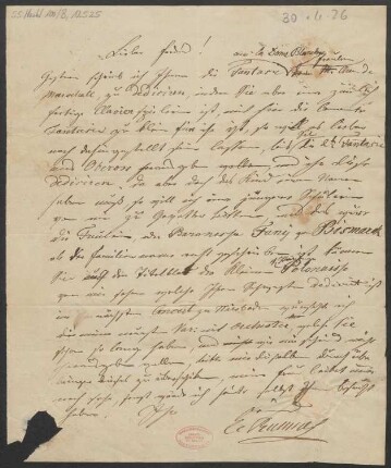 Brief an B. Schott's Söhne : 30.11.1826