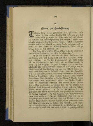 46. Etwas zur Ernüchterung.