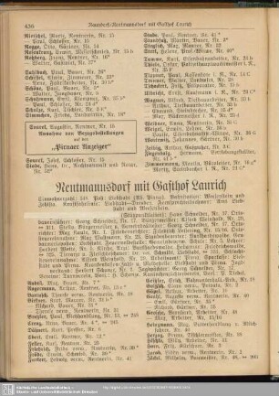 Nentmannsdorf mit Gasthof Laurich