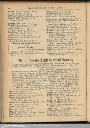 Nentmannsdorf mit Gasthof Laurich