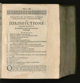 [Observatio I. - LXIII.]