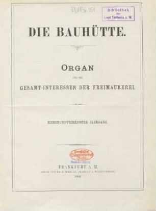 47. Jahrgang: Die Bauhütte