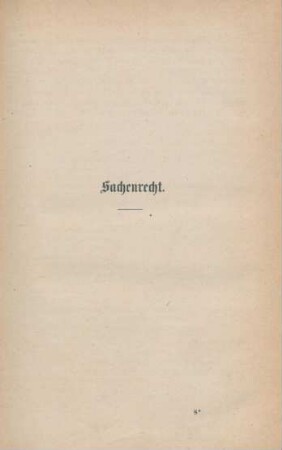 Sachenrecht.