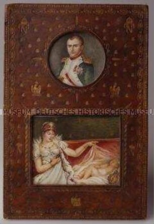 Miniaturbildnisse des Napoleon Bonaparte und der Marie-Louise von Habsburg mit ihrem Sohn, dem Herzog von Reichstadt und König von Rom
