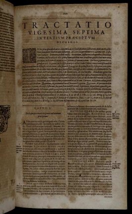 Tractatio Vigesima Septima In Tertium Præceptum Decalogi.