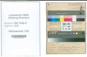 Entnazifizierung Olaf Kleinwaechter , geb. 25.02.1915 (Polizist)