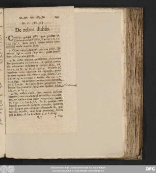 Tit. V. (VI. 38.) De rebus dubiis.