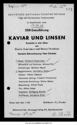 Kaviar und Linsen