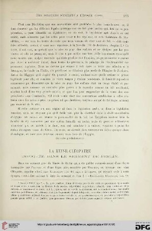 6: La reine Cléopatre invoquée dans le serment de Berlin