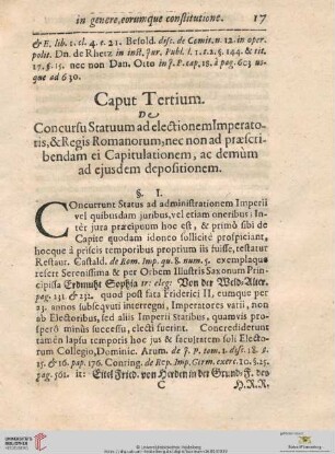 Caput Tertium