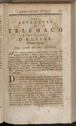 Libro Decimo Quarto.