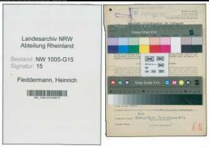 Entnazifizierung Heinrich Fleddermann , geb. 18.07.1901 (Rauhmeister)