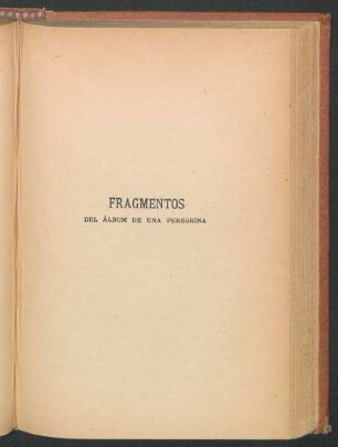Fragmentos del álbum de una peregrina