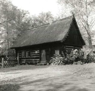 Lübbenau-Lehde, Blockhaus (ehemaliges Gasthaus aus Weißagk/Forst, jetzt Kassenhaus)