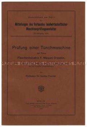 Prüfung einer Tünchmaschine