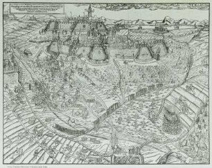 Wahrhafftige und eigentliche Abcontrafactur des Schlos Grimmenstein und der Stadt Gotha. 1567. Buchdruck, 1927