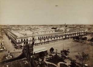 No. 233. Panorama of Mexico City, the Palace from the Cathedral.