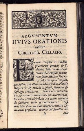 Argumentum Huius Orationis