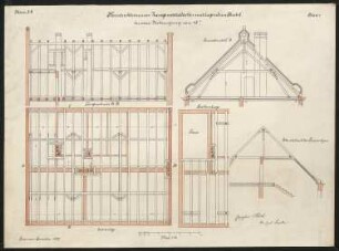 Übung Dachkonstruktion: Grundriss, Schnitte M 1:50