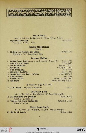 [Nachlaß-Gemäldesammlung] (Nr. 1-229)