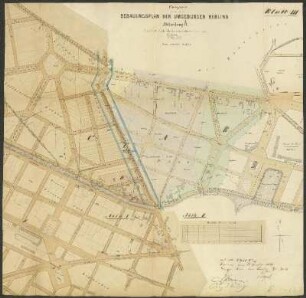 Coupon aus dem Bebauungsplan der Umgebungen Berlins : Abtheilung I/II : Genehmigt durch Allerhöchste Cabinets-Ordre vom 27. Januar/26. July 1862