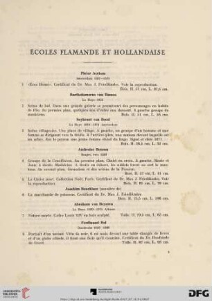 Écoles Flamande et Hollandaise (No. 1 - 107)