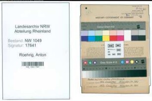 Entnazifizierung Anton Roehrig , geb. 10.06.1892 (Baumeister)