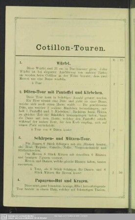 Cotillon-Touren