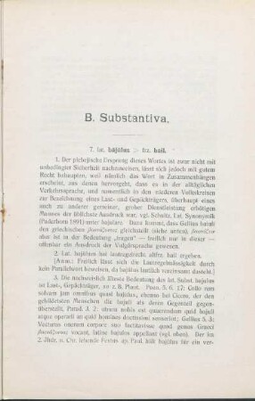 B. Substantiva.