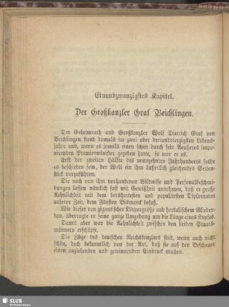 Einundzwanzigstes Kapitel. Der Großkanzler Graf Beichlingen