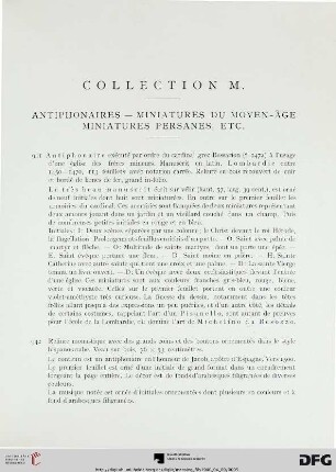 Collection M. – Antiphonaires – Miniatures du moyen-âge miniatures persanes, etc. (Nr. 941-955)