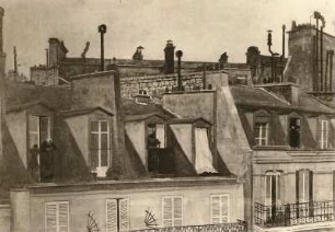 Mansarden : Mansarden in Paris. Ölgemälde (1927) von Emil Orlik