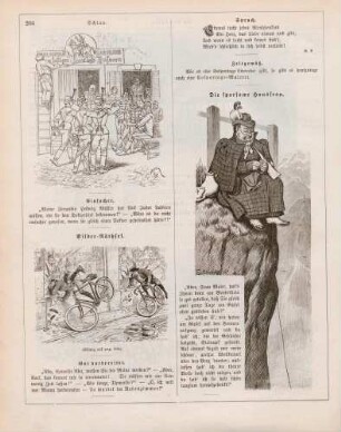 "Schlau" "Bilder-Räthsel" "Die sparsame Hausfrau"
